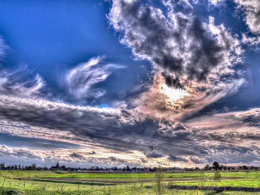 Natuur Waar ik woon is nog een beetje natuur na de klimaatverandering.